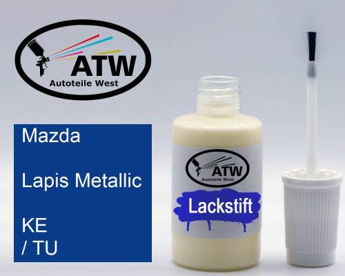 Mazda, Lapis Metallic, KE / TU: 20ml Lackstift, von ATW Autoteile West.